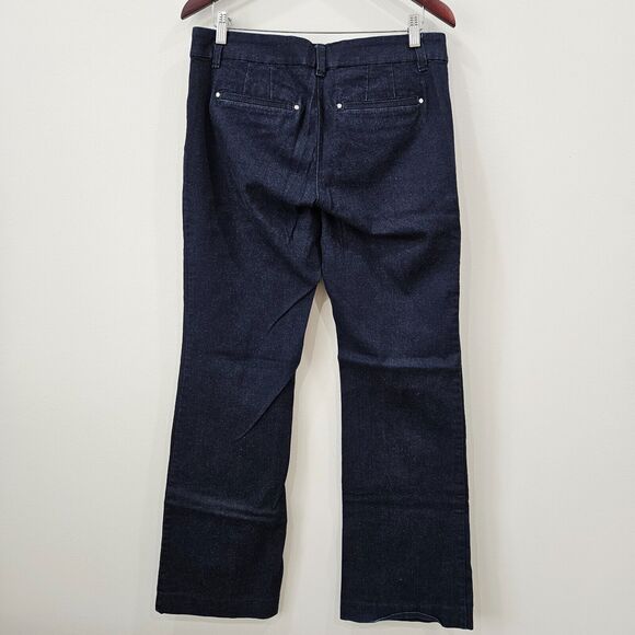 White House Black Market Womens 90's Wide Leg Flare Jeans Size 10R Southwestern - Picture 5 of 11